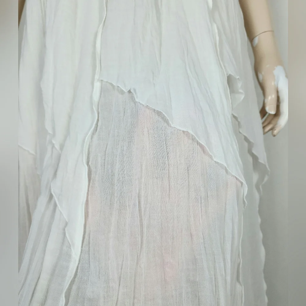 Linda Lundström Sheer Layered Dress White M - Picture 9 of 11